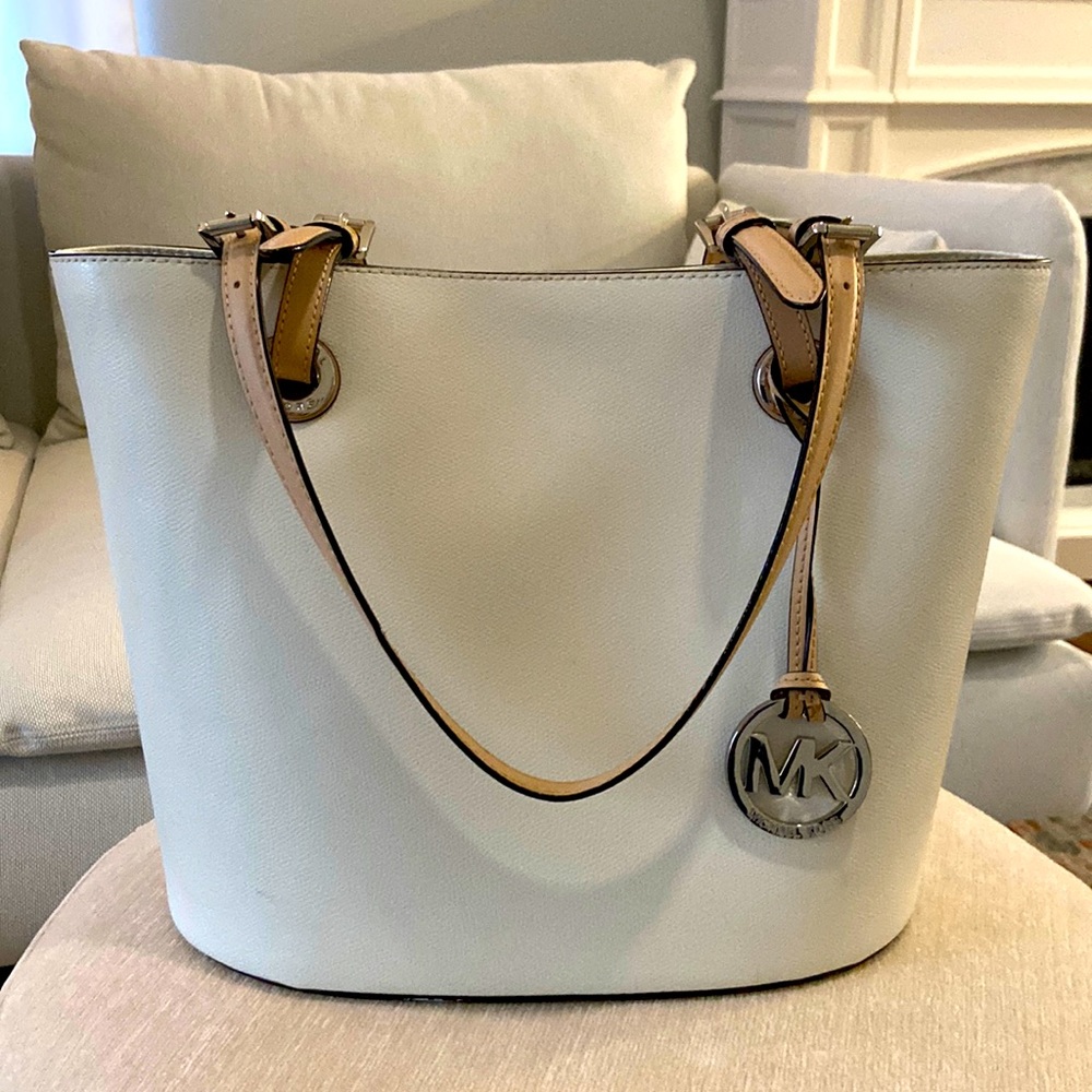 Michael Kors White Leather Purse